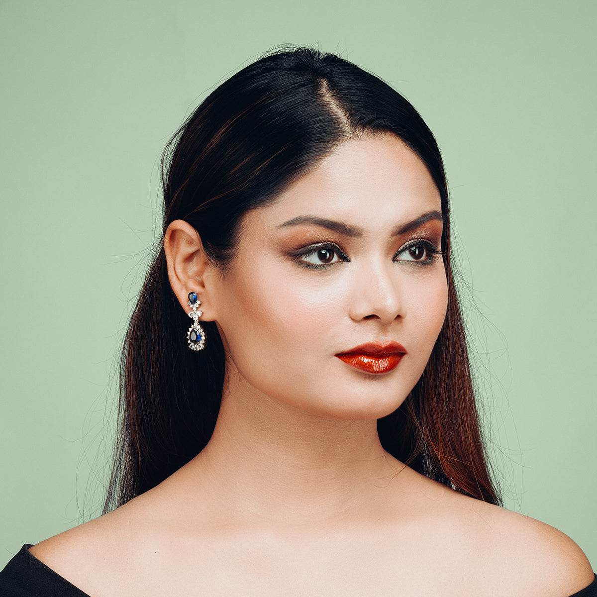 Luxe Blue Sapphire Earrings - Gulban Signature